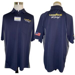 Good Year Racing Polo Shirt Blue Men’s 2XL Golf Casual Short Sleeve Shirt NEW